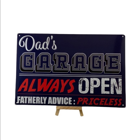 Metal Sign Garage Rules Nostalgic Vintage Style Wall Plaque Decoration 12 x 8 in - Picture 4 of 7